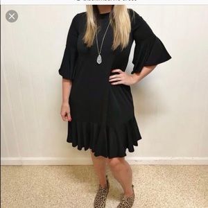 NEw Solid Black Lularoe Maurine Dress